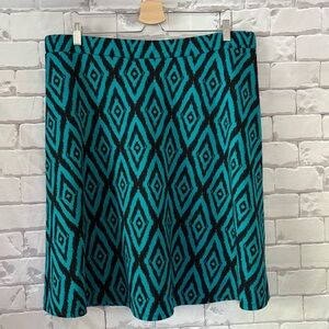 Faith and Joy Blue A-Line Knee-Length Skirt